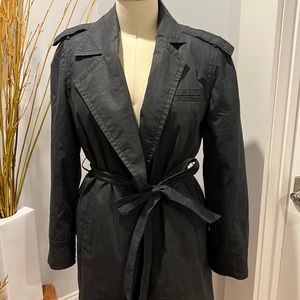 Rachel Roy Trench Coat, Rain Coat, Lined With Chinchilla Faux Fur, Size 2